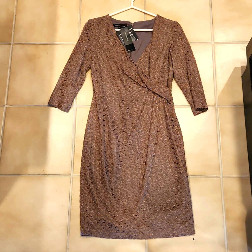 Women's Shimmery Taupe Dress, Size 6